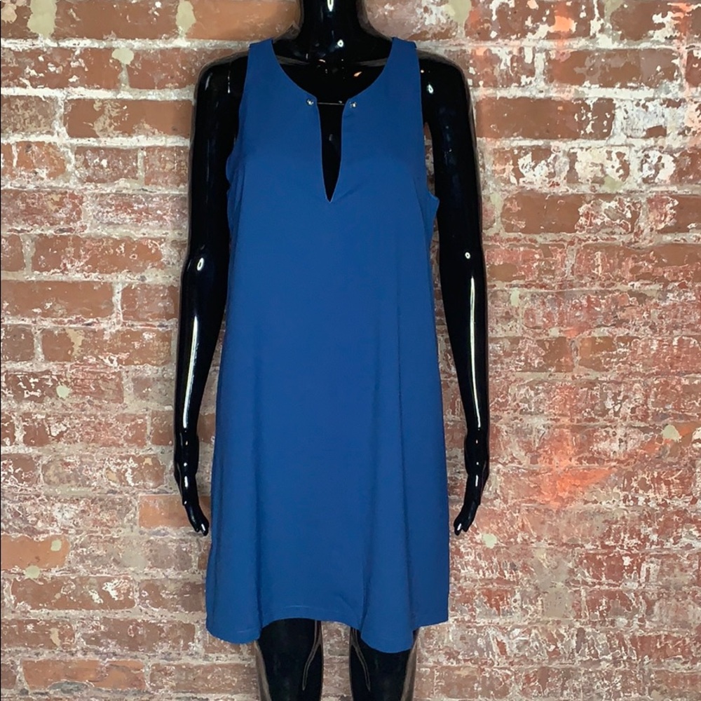 Lulu’s Teal Barbell Plunge Shift Dress - M - Picture 3 of 6